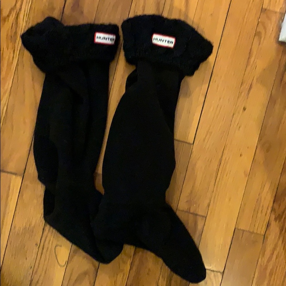 Hunter Black Knit Socks